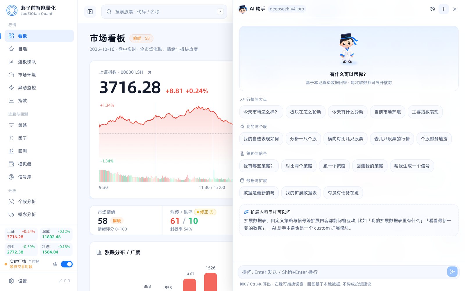 AI 对话助手抽屉